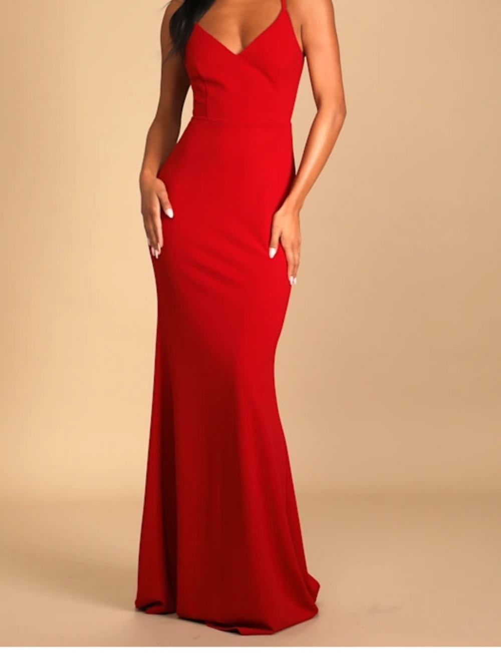 Lulu's Spaghetti-Strap Mermaid Maxi Dress